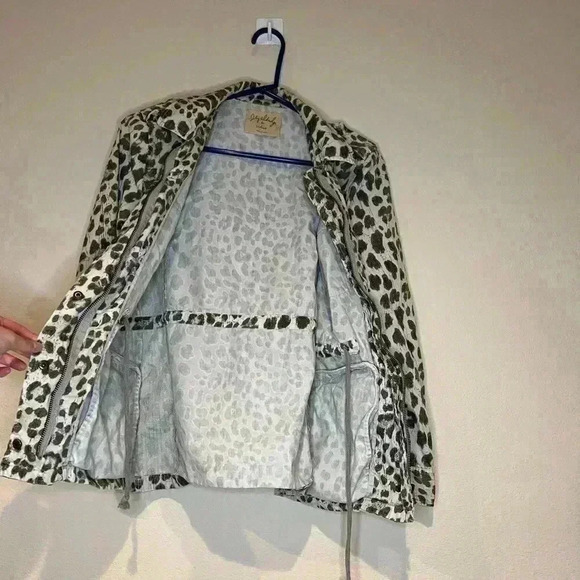 Lily Aldridge for Velvet Leopard animal print Jacket Small - Picture 5 of 6